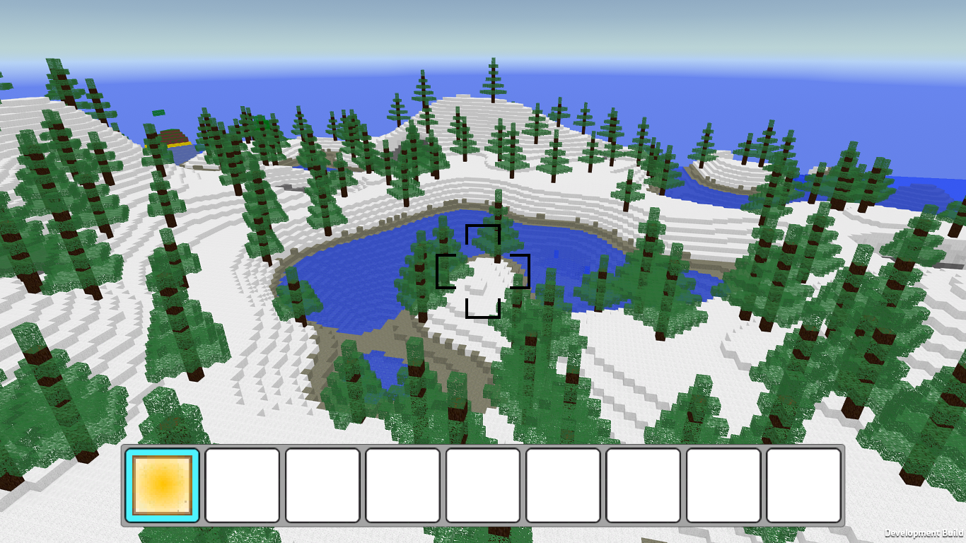 Voxel snow biome